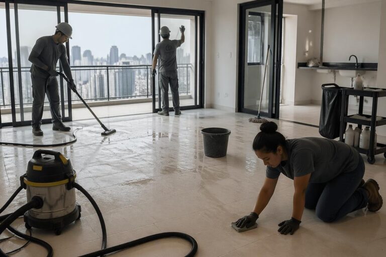 Diferença entre limpeza pós obra e faxina: quando escolher