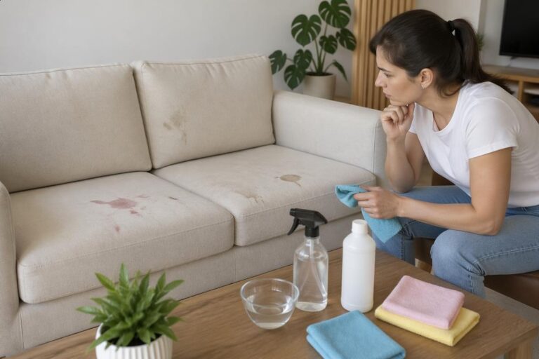 Manchas em sofá: como remover sem danificar o tecido
